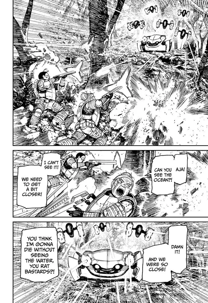 The two soldiers are engaged in a firefight against the aliens.