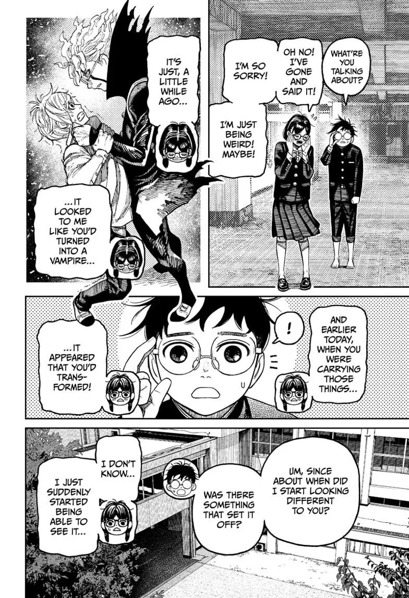 The class rep talks about the time she saw Okarun look like a vampire.